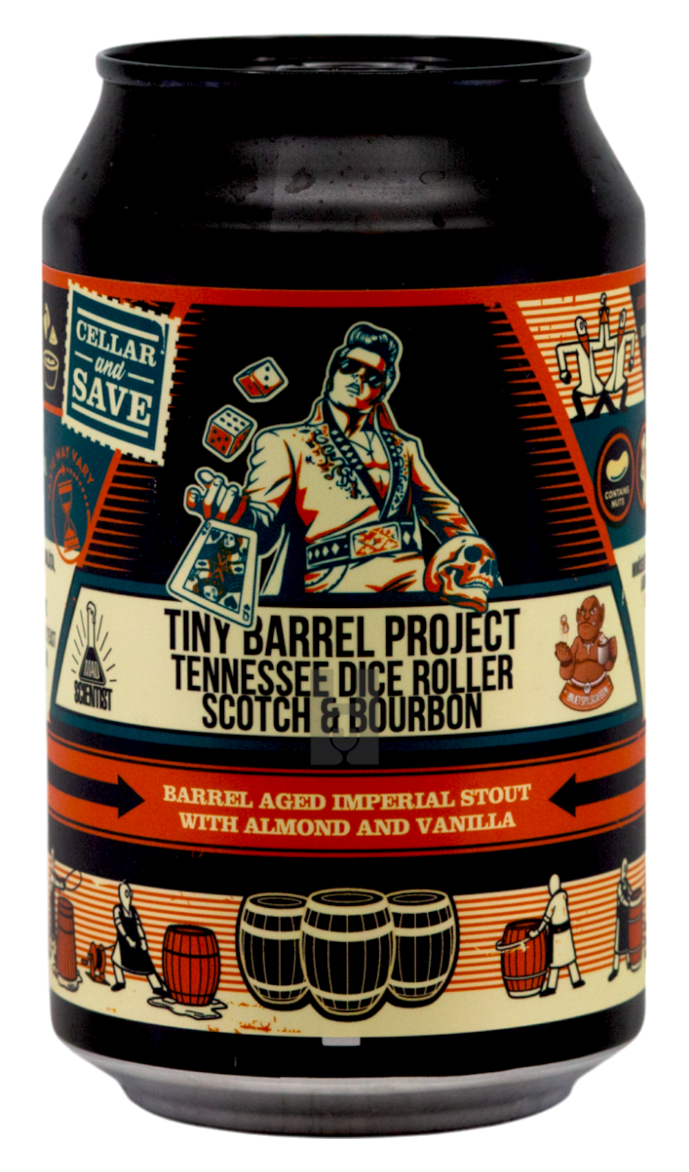 Mad Scientist Tiny Barrel Project Tennessee Dice Roller Scotch & Bourbon - Hoptimaal