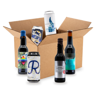 Winterpakket: zware stouts: doos met de bieren uit de box